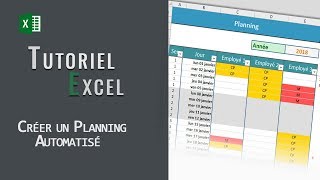 Excel  Créer un planning automatisé [upl. by Nap]