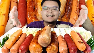 MUKBANG THAI SAUSAGE SMOKY CHEESE SAUSAGE amp HOTDOG SAUSAGE [upl. by Sherline]