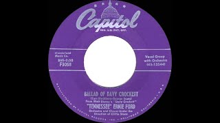 1955 HITS ARCHIVE Ballad Of Davy Crockett  Tennessee Ernie Ford [upl. by Arod]