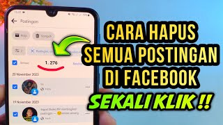 Cara menghapus semua Postingan di Facebook sekaligus terbaru 2023 [upl. by Iccir]