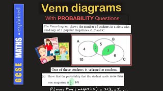 GCSE Maths  Venn Diagram  conditional probability  Excel at School [upl. by Camilla]