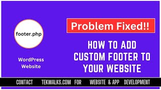 How to add custom footer to your website [upl. by Nylknarf]