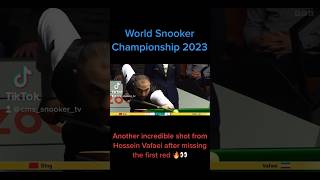 World Snooker Championship 2023  ANOTHER Amazing fluke from Hossein Vafaei 👑 vs Ding Junhui 🐉 [upl. by Dorcy]