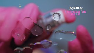 ASMR  Limpeza de pele em 1ª pessoa ✨🌸 voz suave visual triggers e muuuito relaxamento [upl. by Reilly795]