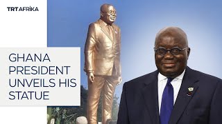 Ghana President Unveils His Statues [upl. by Iruyas592]