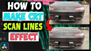 How To Make CRT Scan Lines Effect in Davinci Resolve  Scanlines Effect VHS Effect [upl. by Oinotnaocram]