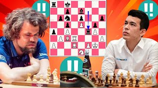 Perfect chess game 34 By Magnus Carlsen vs Nodirbek Abdusattorov [upl. by Aneba19]