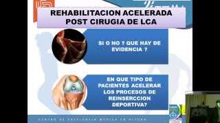 Rehabilitación postoperatoria en plastía de ligamento cruzado anterior [upl. by Nomyaw]