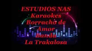 Borracho de amor Karaoke  Banda la trakalosa [upl. by Ainsley]