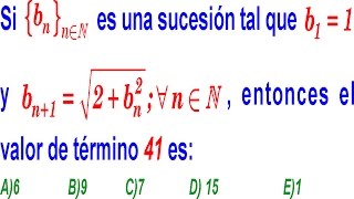 Sucesión Matemática por Recurrencia  Ejercicio Resuelto  Álgebra Rubiños [upl. by Nednarb]