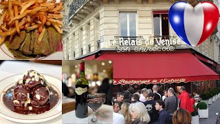 Worlds 1 Steak and Golden Frites in Paris  Culinary Mastery at Le Relais de Venise Since 1959 [upl. by Idelle995]