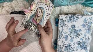 Large Prayer Journal Blessed Mother Art Book [upl. by Kcirdnekal]