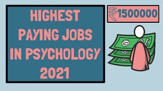 HIGHEST PAYING PSYCHOLOGY CAREERS IN INDIA WITH SALARIES  Psychology career options in India [upl. by Einahpetse]