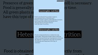 What are the differences between autotrophic nutrition and heterotrophic nutrition  heterotrophic [upl. by Yelda472]