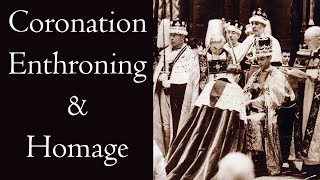 The Enthroning and the Homage of the King at the Coronation [upl. by Cloris]