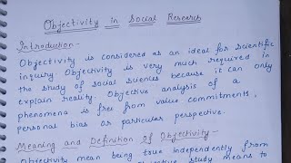 Objectivity  Social Research Meaning Definition Importance Difficulties Sociology BA MANET [upl. by Nahallac]