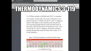 Thermodynamics 3119 Water initially at 300 kPa and 250°C is contained in a constantvolume tank [upl. by Eintroc]