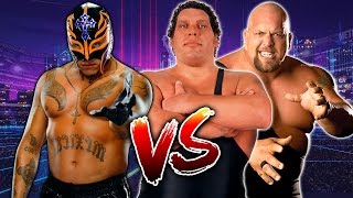 Rey Mysterio vs Big Show amp Andre The Giant  WWE RAW 2017 1 on 2 Handicap Match [upl. by Alyhs825]