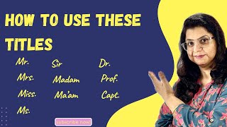 use of Mr Mrs Miss Ms explained in hindi [upl. by Briana]