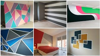 Geometric wall painting ideas 2022  Geometric Wall Design  Wall Painting Design Ideas [upl. by Andros]