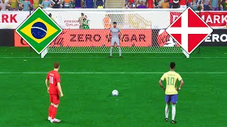 Brazil vs Denmark  Penalty Shootout  Neymar vs Eriksen  World Cup Final  FIFA 23 Next Gen PC 4K [upl. by Assiluy]