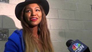 Miss Israel Visits the Philadelphia 76ers [upl. by Aynatal]