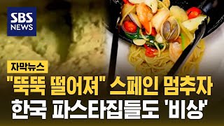 quot뚝뚝 떨어져quot 스페인 멈추자…한국 파스타집들도 비상 자막뉴스  SBS [upl. by Methuselah300]