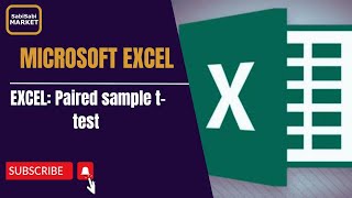 Paired Sample tTest in Excel [upl. by Norita]