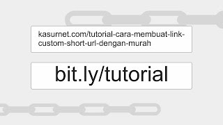 Cara Membuat Short URL Custom Bitly Dengan Mudah [upl. by Leahpar]