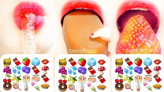 makan sesuai emoji 🍫🍓  crDangbeeEATING 💗  edit by me [upl. by Limhaj]