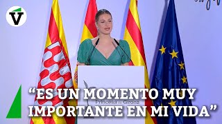 La Princesa Leonor en catalán quotEstar en Girona es una alegría y un momento muy especial para miquot [upl. by Candie]