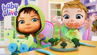 The Babies Try Smelly Vegetables 🍽️ BRAND NEW Baby Alive Official Season 4 👶 Cartoons For Kids [upl. by Duile]