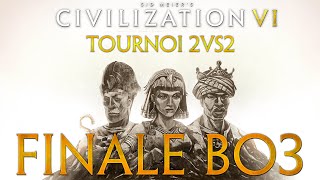 Finale tournoi 2v2 civ6 BO3 2023  Partie 1 [upl. by Simsar60]