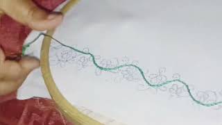 how to do outline Stitch  Sewing With Aira [upl. by Fennessy995]