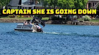 Captain She Is Going Down  Pontoon Boat In Danger Of Sinking [upl. by Eilagam]