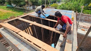 Roof Slab TechniquesLiving Room Top Shuttering Accurate MakingRoof Formwork Construction [upl. by Gleeson]