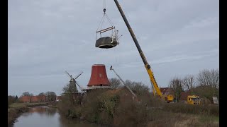 Arbeiten an der roten Mühle in Greetsiel beginnen [upl. by Russon460]