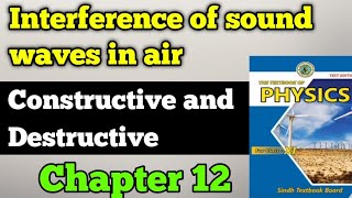 Interference of sound waves in air chapter 12 acoustics class 11 new physics book  constructive [upl. by Rema]