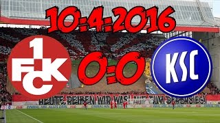 1 FC Kaiserslautern 00 Karlsruher SC  1042016  Punkteteilung beim Südwestderby [upl. by Notxarb953]