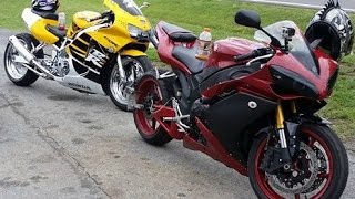 R1 Vs R1 amp Cbr900rr [upl. by Eceela]