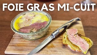 Foie gras mi  cuit  cuisson à basse température  sous vide à la maison [upl. by Eceerehs]