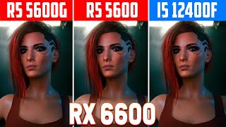 Ryzen 5 5600G vs 5600 vs 12400F  Performance Benchmark with RX 6600 AMD vs Intel [upl. by Aratnahs706]