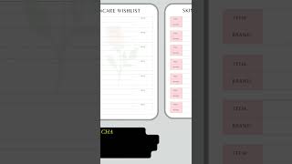 Unleash Your Skincare Journey The Ultimate Skincare Wishlist Planner [upl. by Enilhtak553]