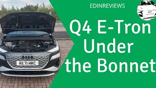 Audi Q4 ETron Under the bonnethood [upl. by Ydolem]