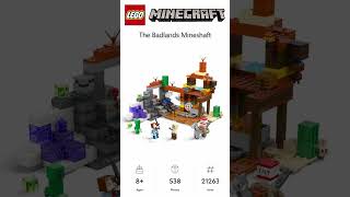 PREVIEW LEGO MINECRAFT The Badlands Mineshaft Set 21263 LEGO 2024 [upl. by Naffets]