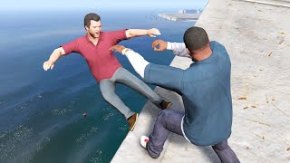 GTA 5 Shoving Pedestrians Ragdolls Episode 1 [upl. by Nedac]