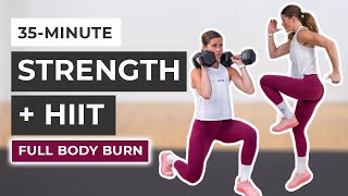 35Minute Full Body Strength  HIIT Workout For Women TimeDrop [upl. by Aneeles]