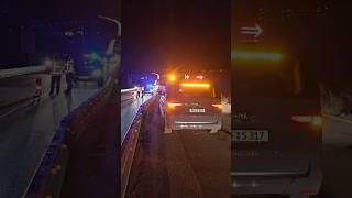 A8 bei Pforzheim Ost Unfallabsicherung auf linker Spur [upl. by Leikeze]