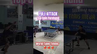 Full Attack Top Spin Forehand worldtabletennis pingpong tabletennisplayer pingpongtable sports [upl. by Ninnette]