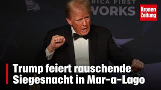 Trump feiert rauschende Siegesnacht in MaraLago  kronetv NEWS [upl. by Carolann391]